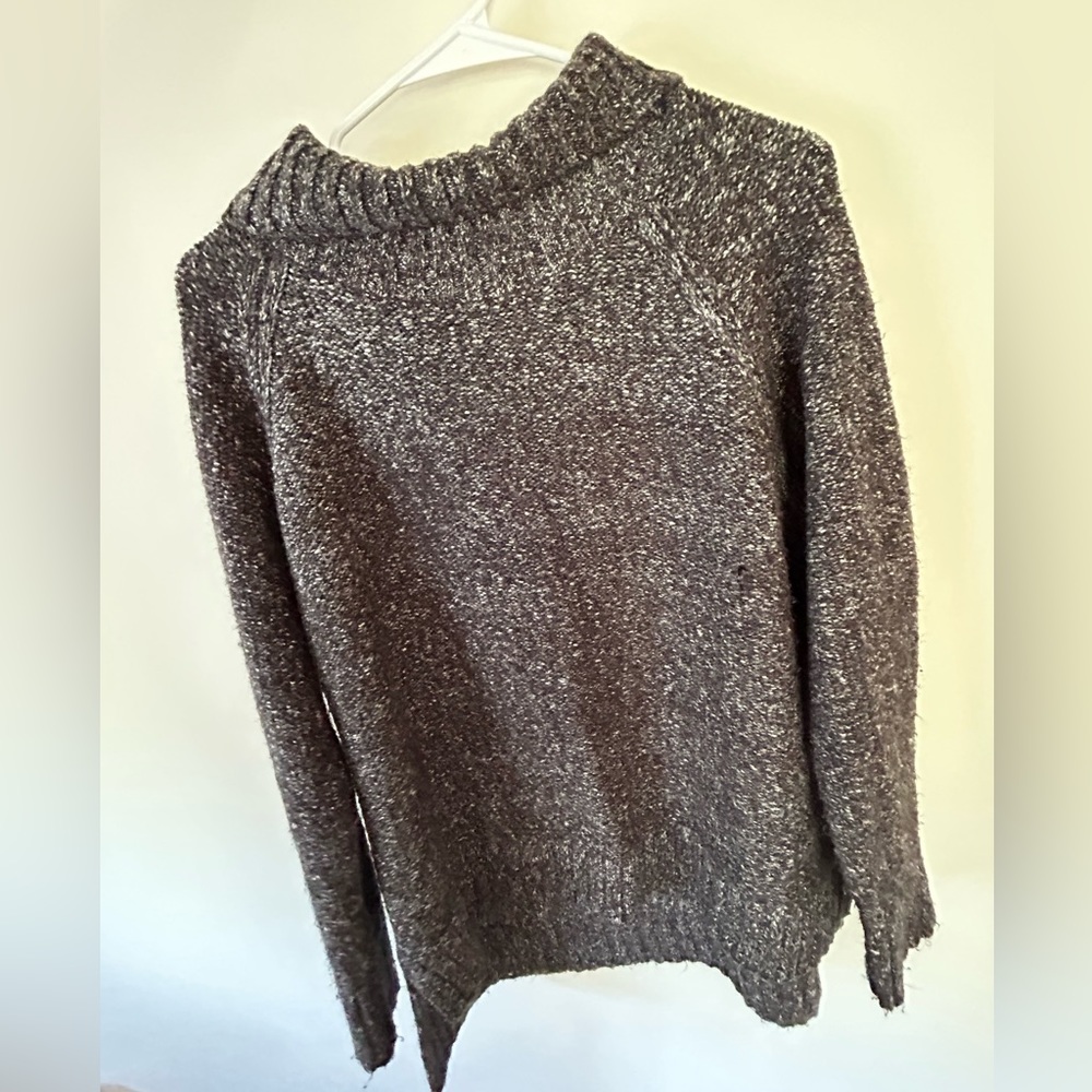 Oversized Gray Turtleneck Sweater.